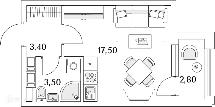 Фото квартиры в ЖК "Тайм Сквер"