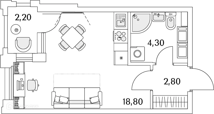 Фото квартиры в ЖК "Тайм Сквер"