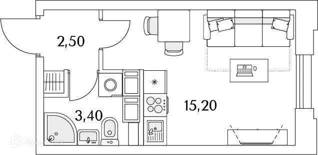 Фото квартиры в ЖК "Тайм Сквер"