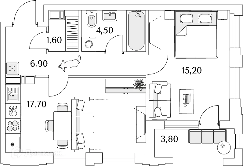 Фото квартиры в ЖК "Тайм Сквер"