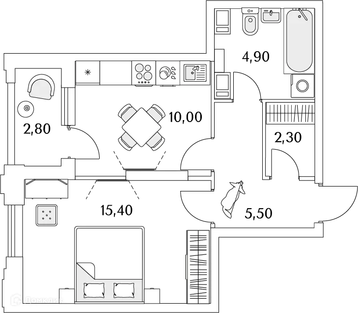 Фото квартиры в ЖК "Тайм Сквер"