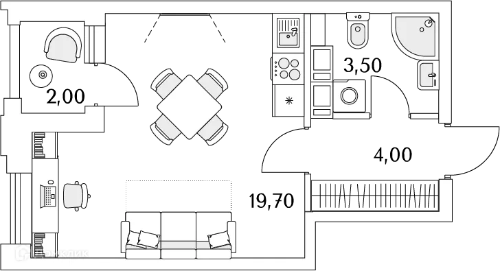 Фото квартиры в ЖК "Тайм Сквер"