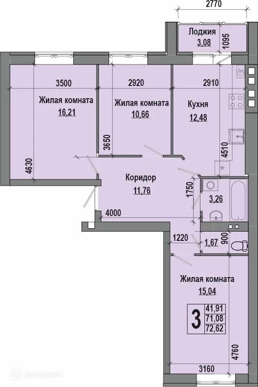 Фото квартиры в ЖК Долина