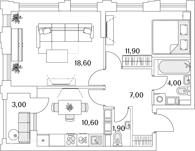 Фото квартиры в ЖК "Тайм Сквер"