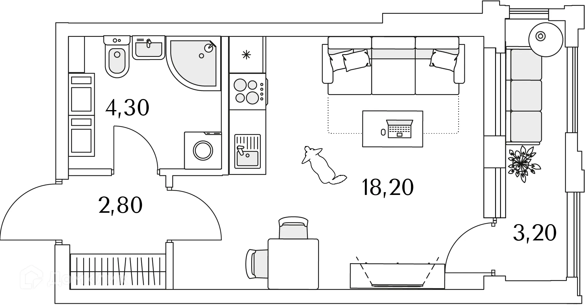 Фото квартиры в ЖК "Тайм Сквер"