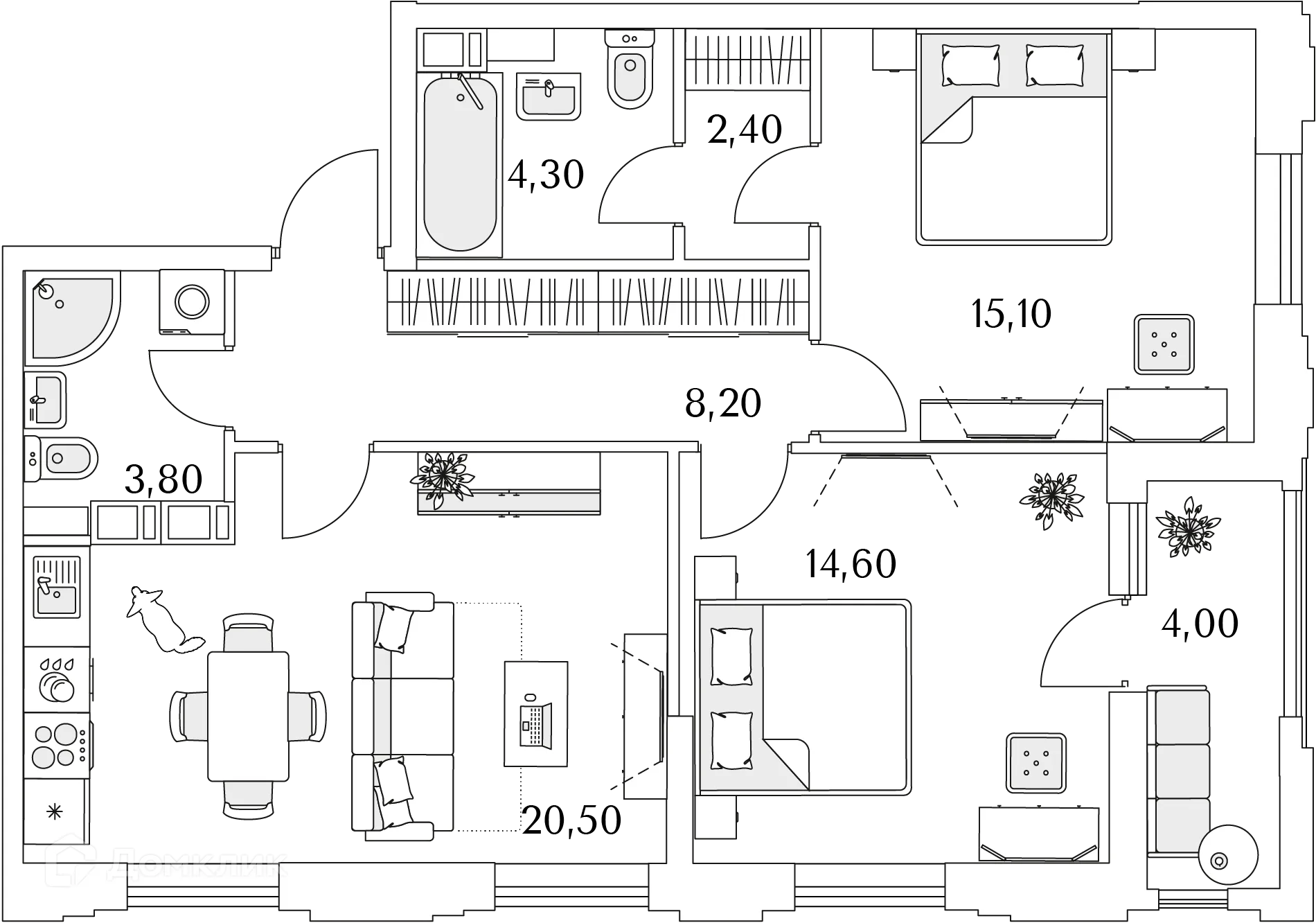 Фото квартиры в ЖК "Тайм Сквер"