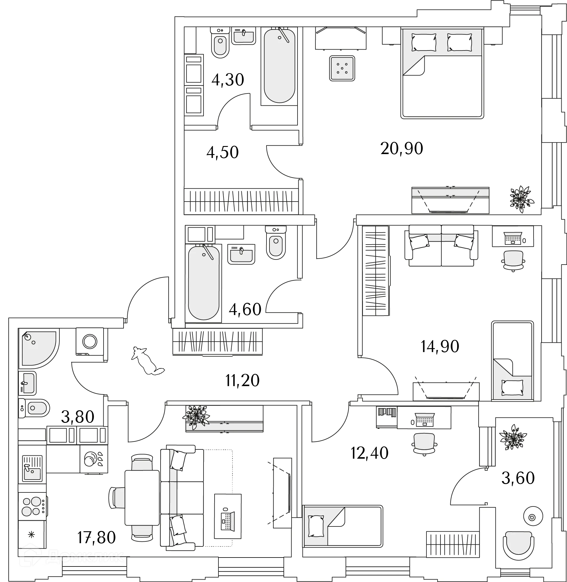 Фото квартиры в ЖК "Тайм Сквер"