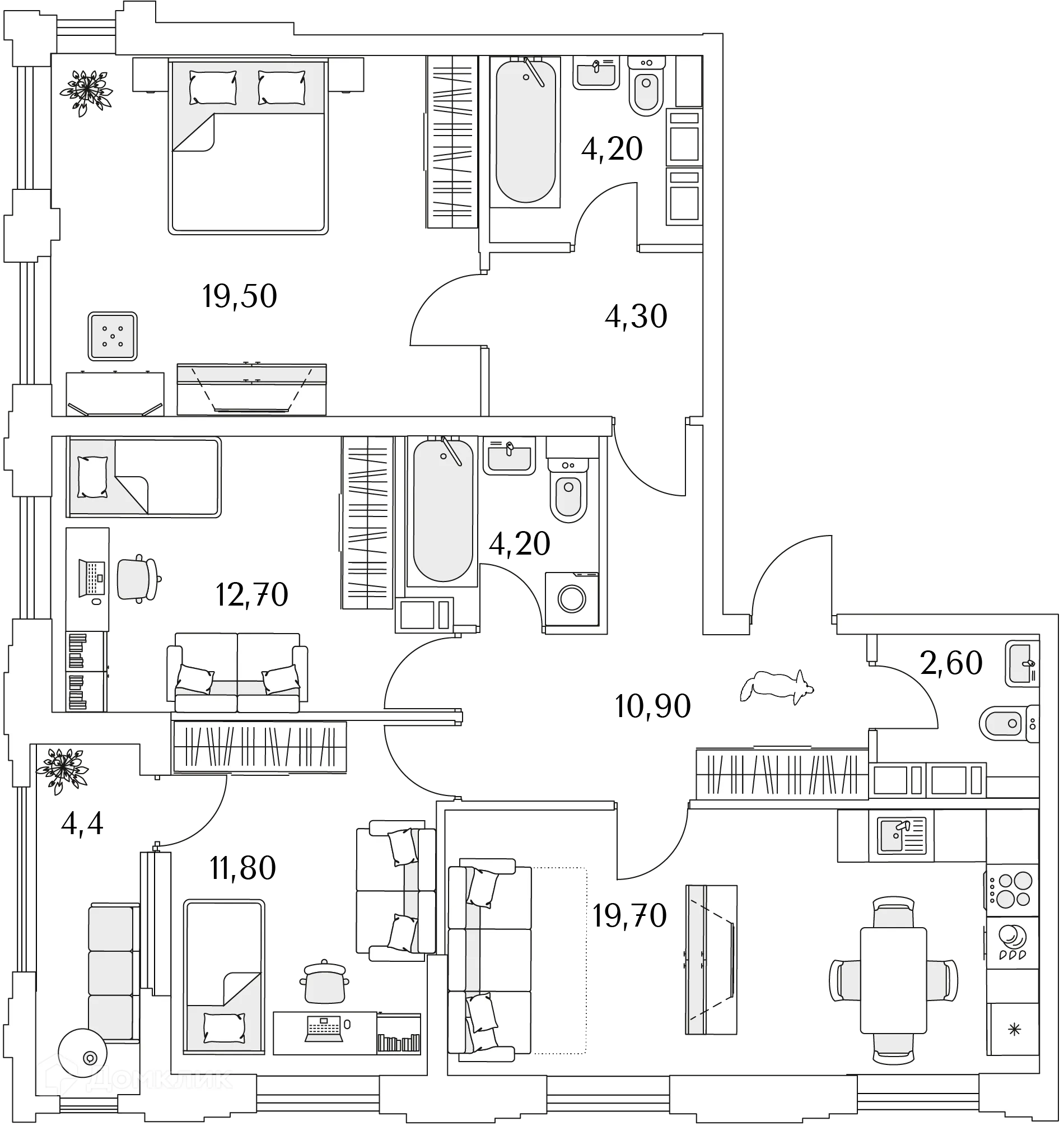 Фото квартиры в ЖК "Тайм Сквер"