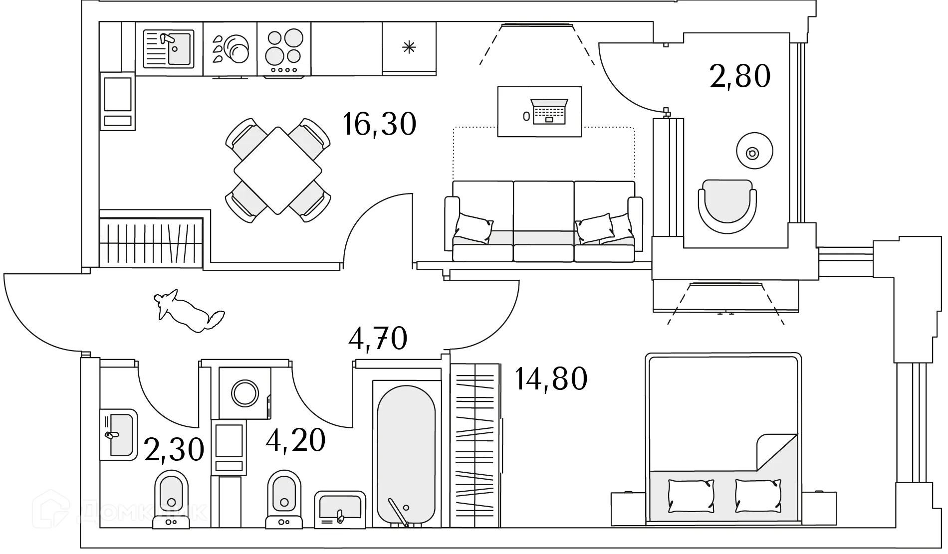 Фото квартиры в ЖК "Тайм Сквер"