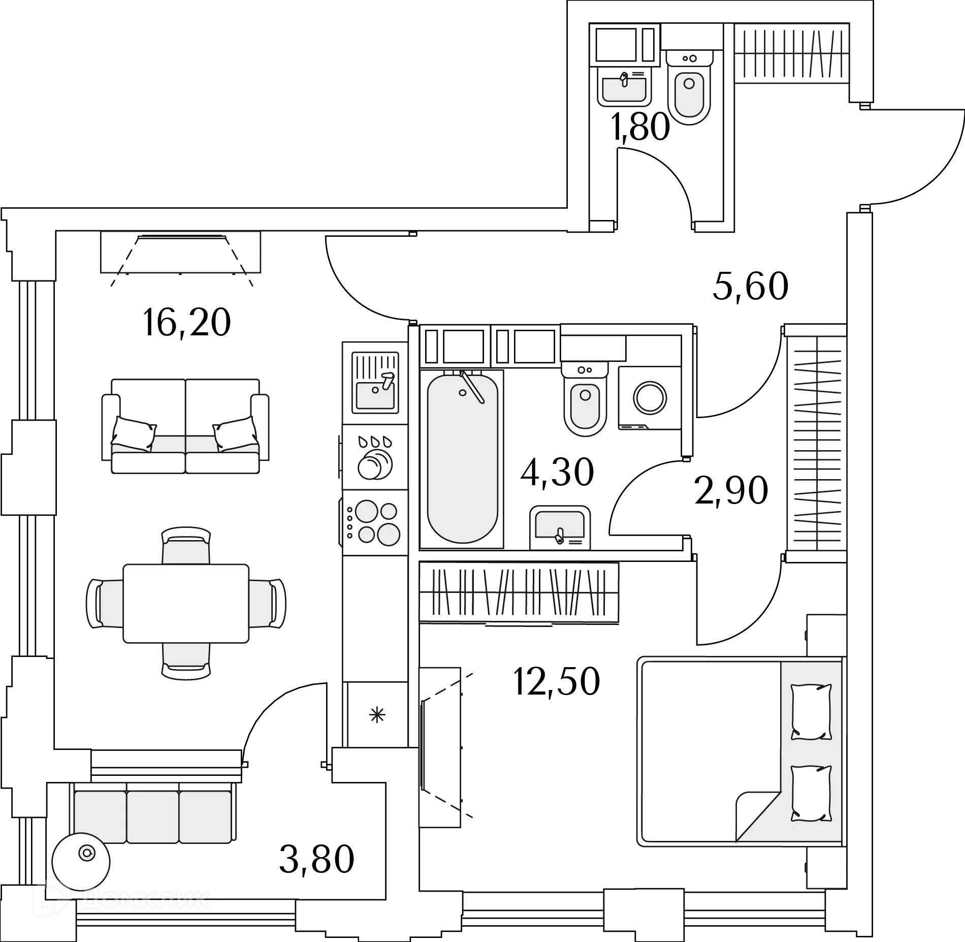 Фото квартиры в ЖК "Тайм Сквер"