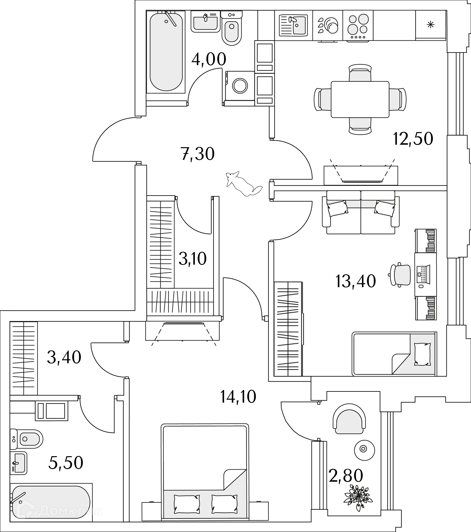 Фото квартиры в ЖК "Тайм Сквер"