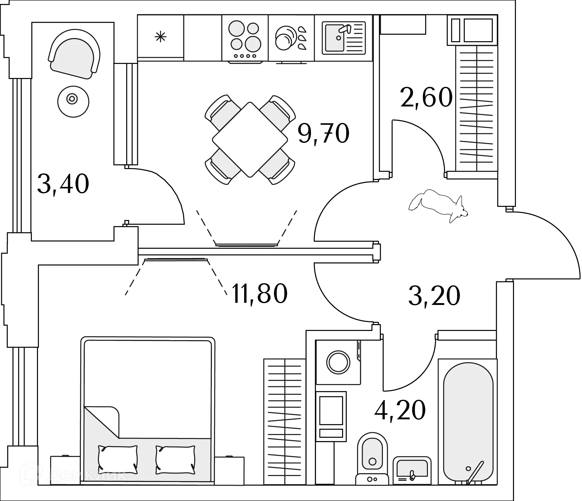 Фото квартиры в ЖК "Тайм Сквер"