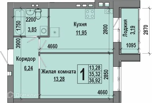 Фото квартиры в ЖК Долина