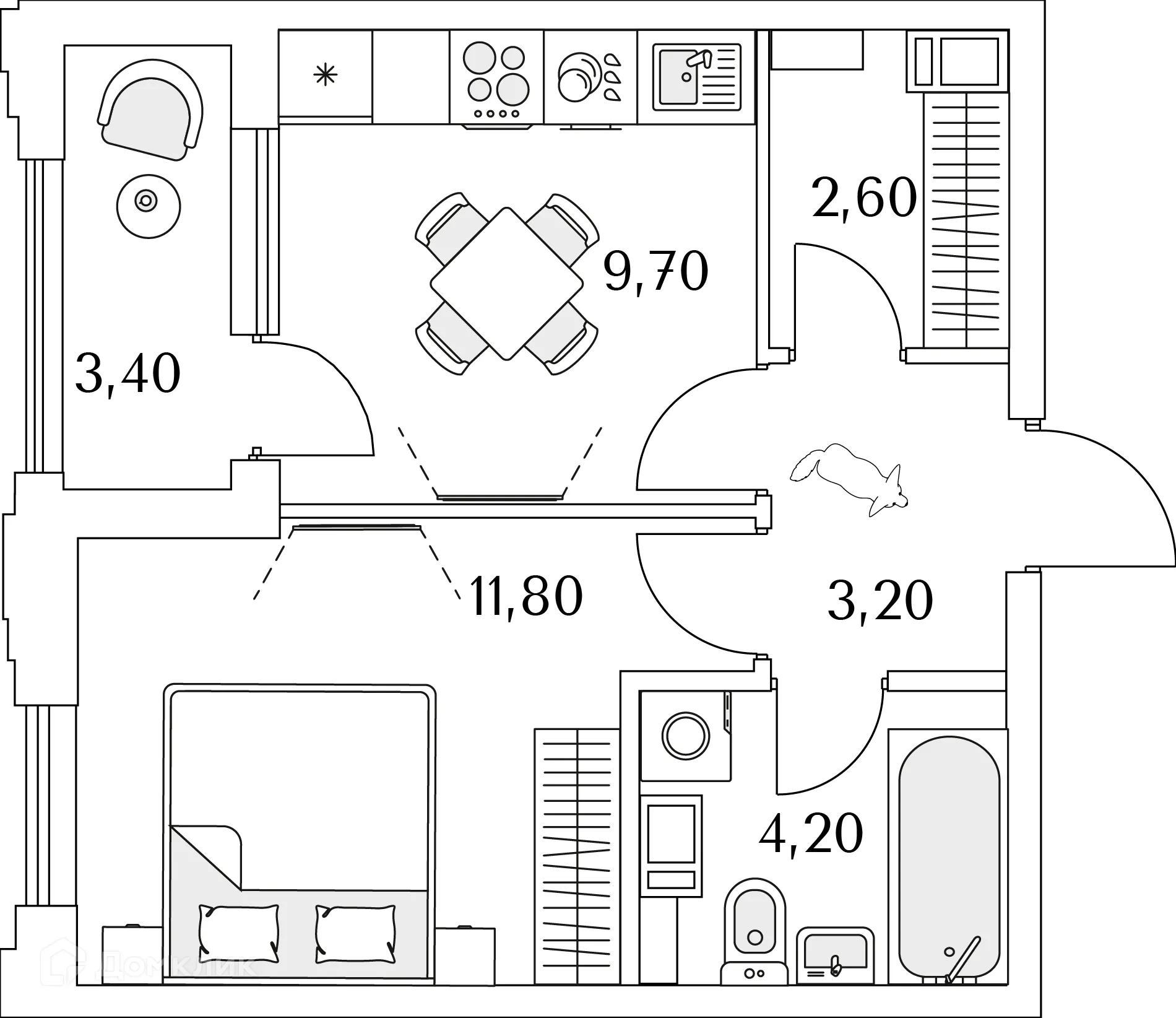 Фото квартиры в ЖК "Тайм Сквер"