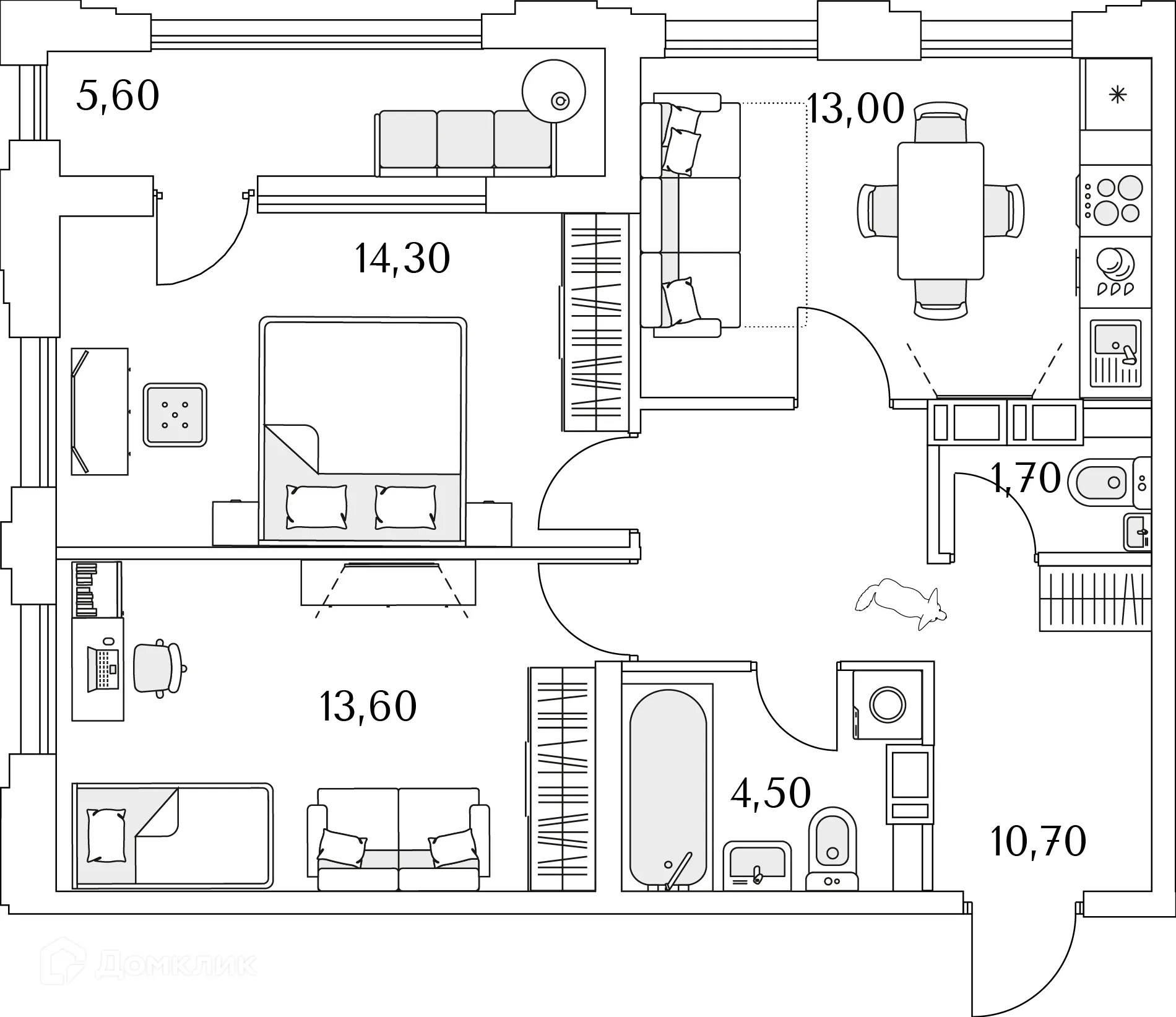 Фото квартиры в ЖК "Тайм Сквер"