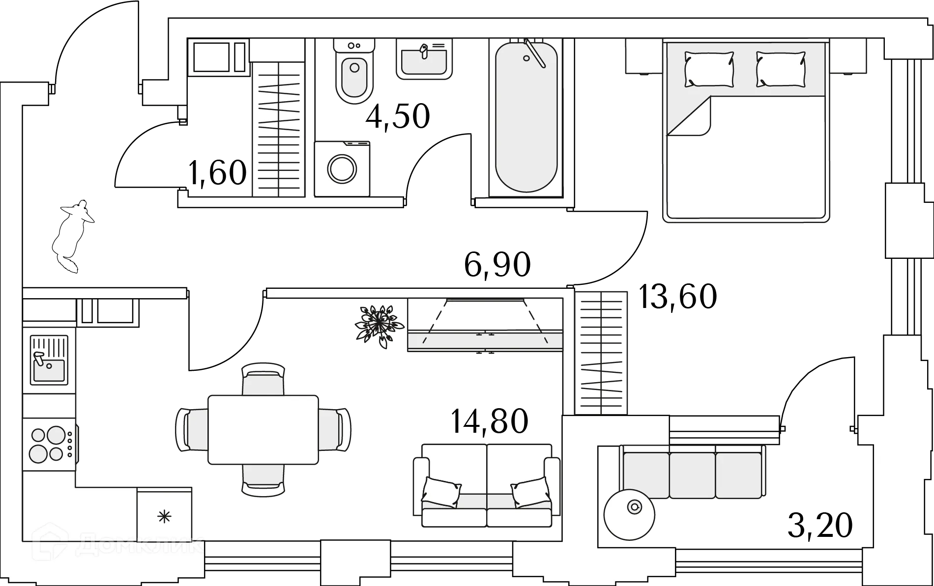 Фото квартиры в ЖК "Тайм Сквер"