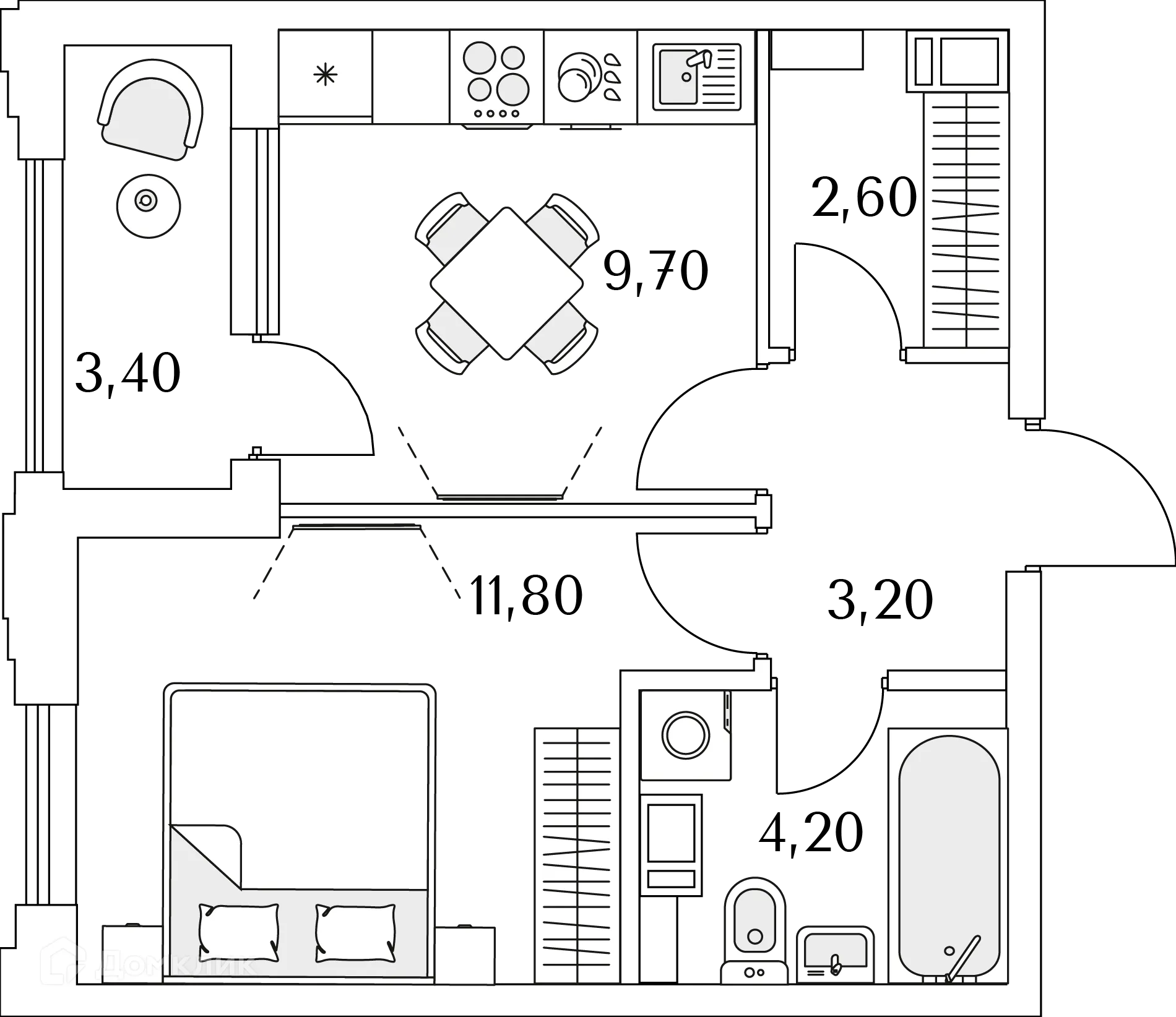 Фото квартиры в ЖК "Тайм Сквер"