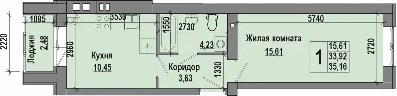 Фото квартиры в ЖК Долина