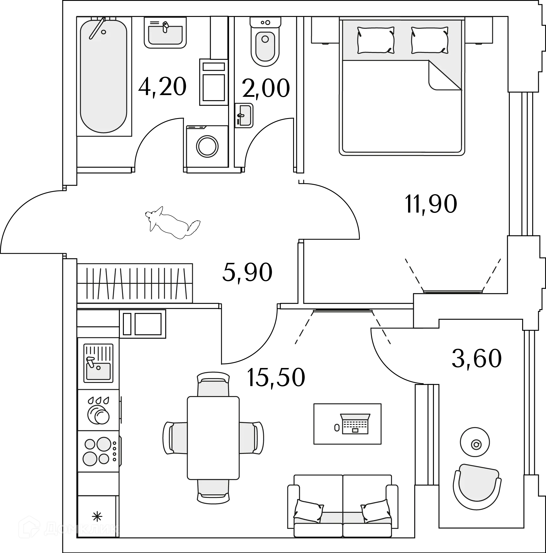Фото квартиры в ЖК "Тайм Сквер"