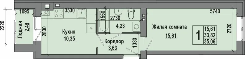 Фото квартиры в ЖК Долина