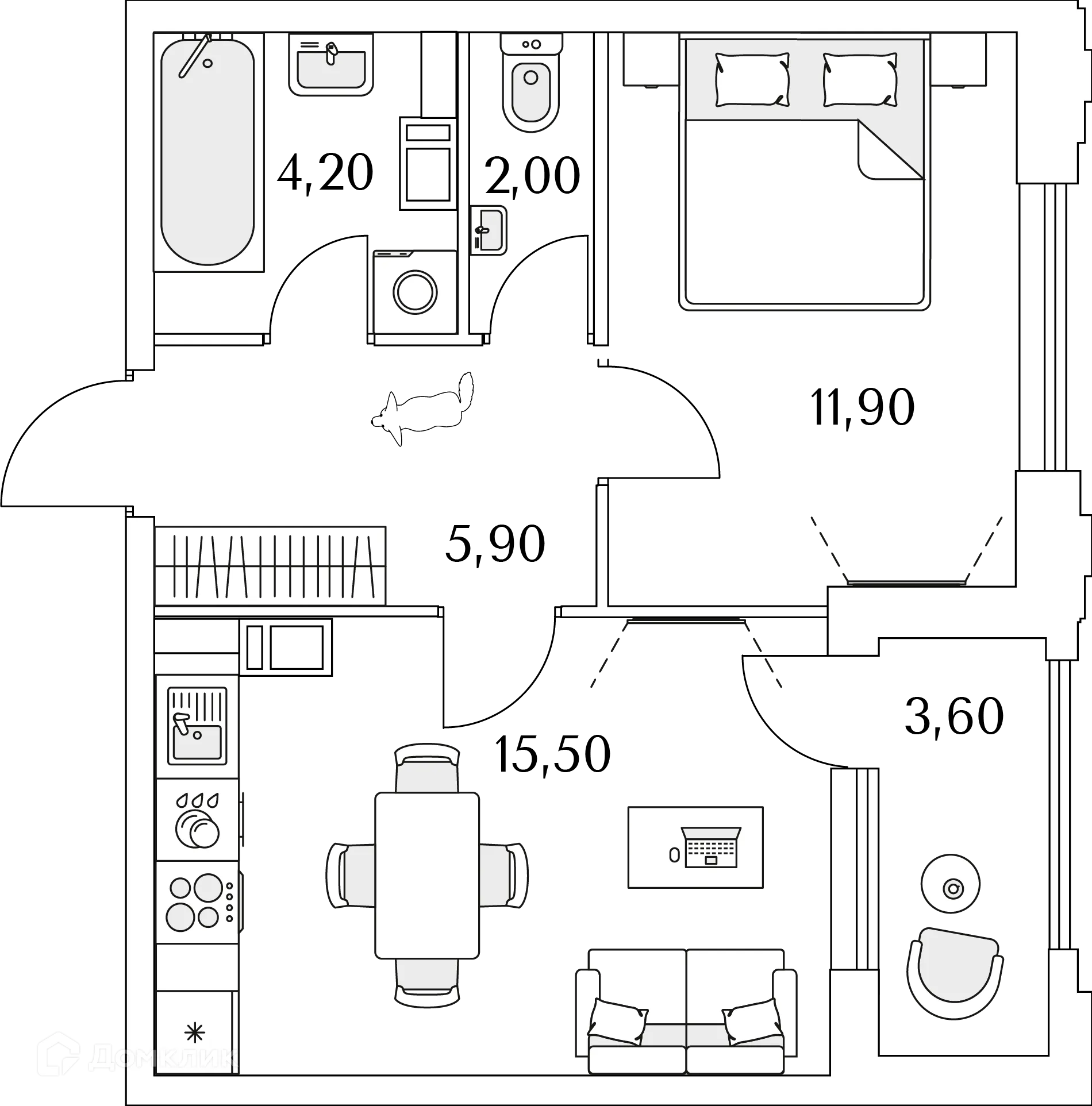 Фото квартиры в ЖК "Тайм Сквер"