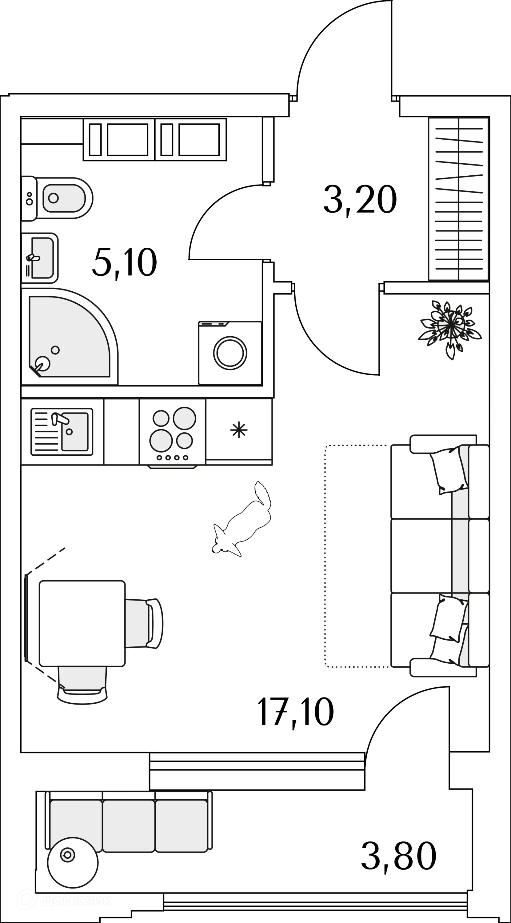 Фото квартиры в ЖК "Тайм Сквер"