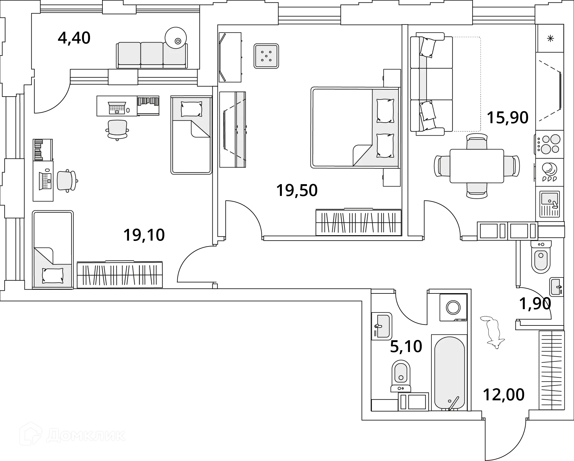 Фото квартиры в ЖК "Тайм Сквер"