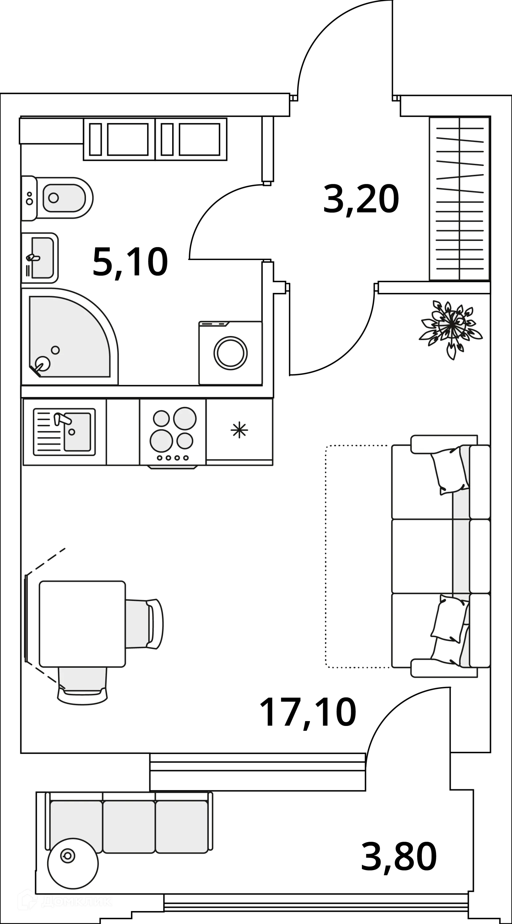 Фото квартиры в ЖК "Тайм Сквер"