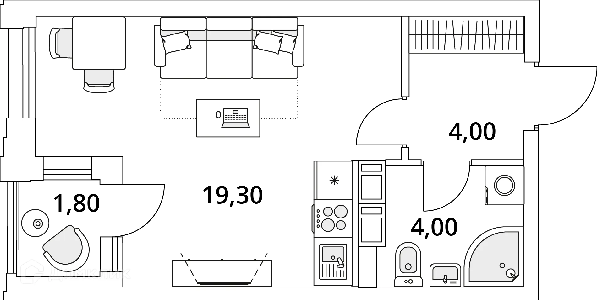Фото квартиры в ЖК "Тайм Сквер"