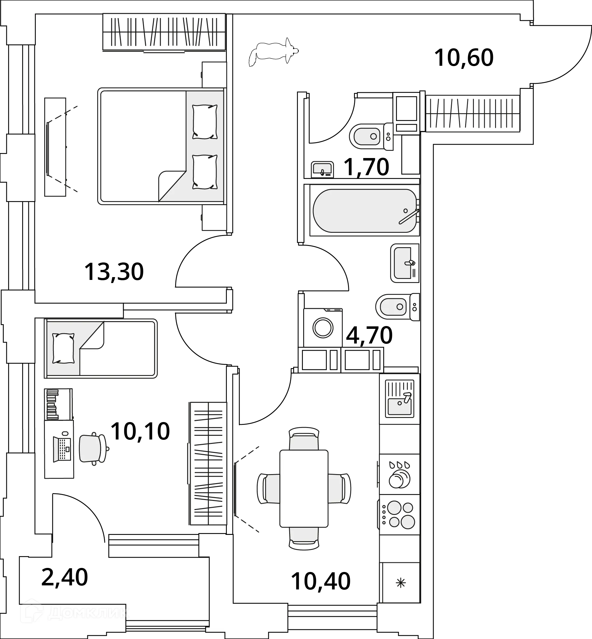 Фото квартиры в ЖК "Тайм Сквер"