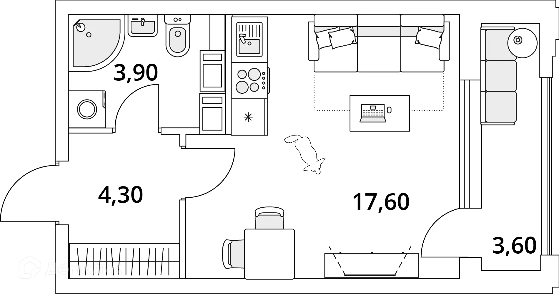 Фото квартиры в ЖК "Тайм Сквер"