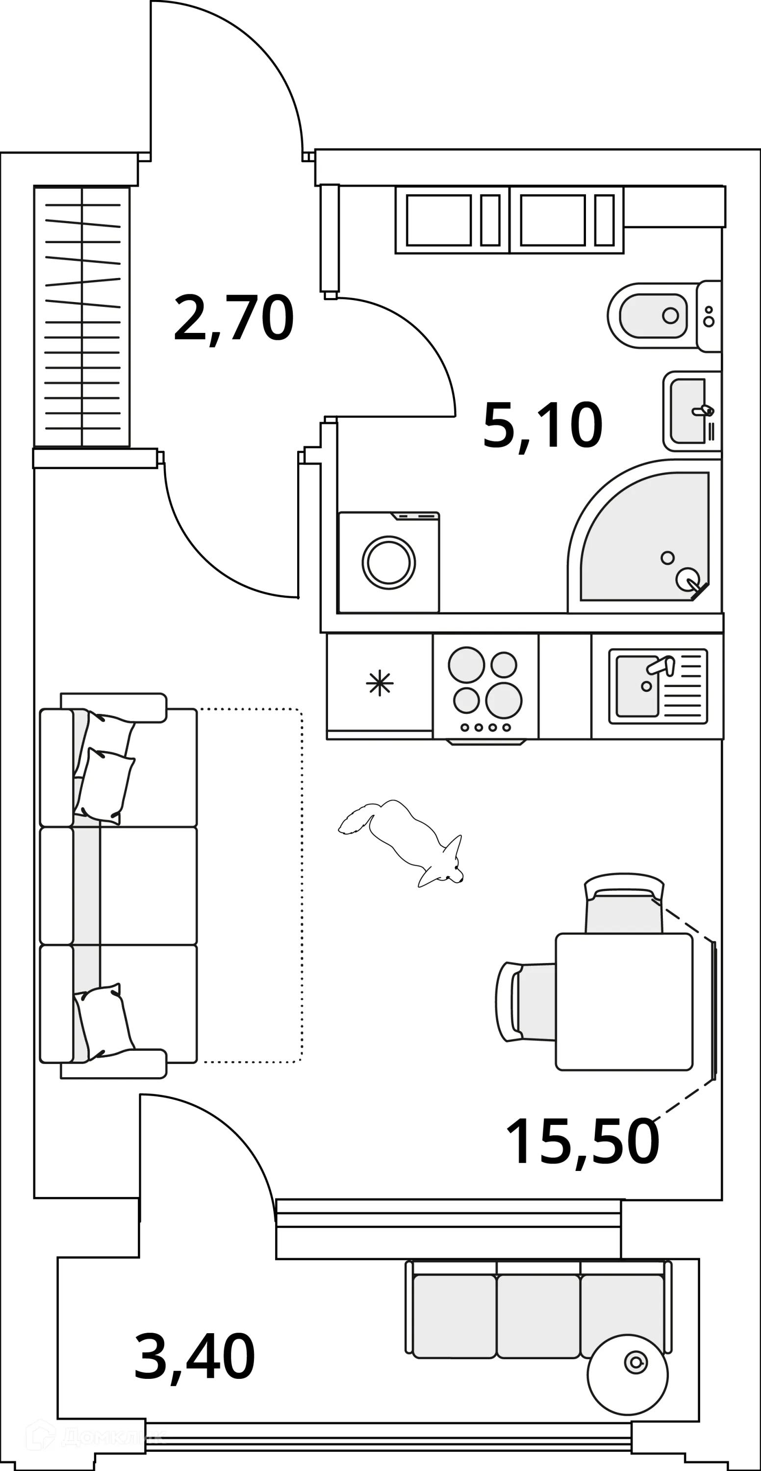 Фото квартиры в ЖК "Тайм Сквер"