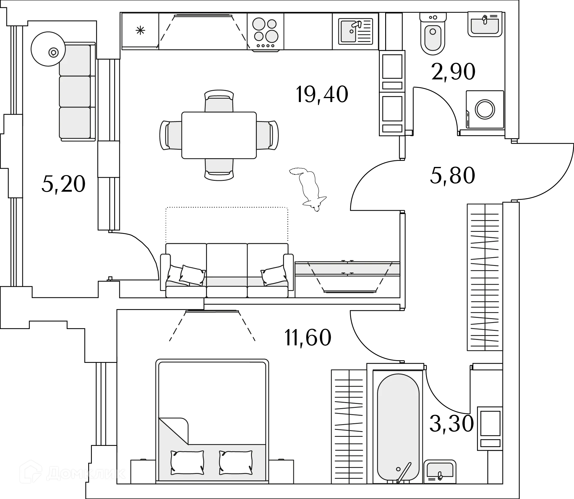 Фото квартиры в ЖК "Тайм Сквер"