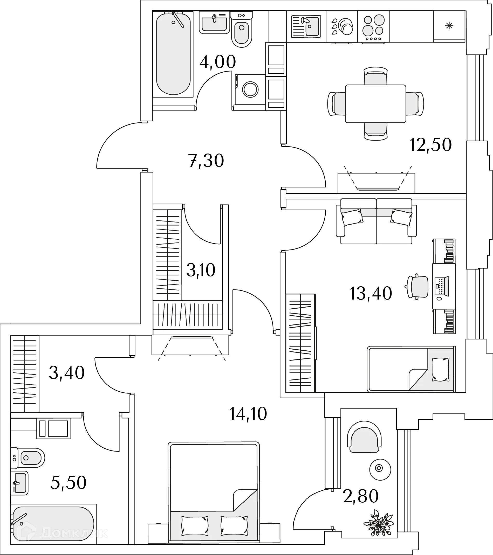 Фото квартиры в ЖК "Тайм Сквер"