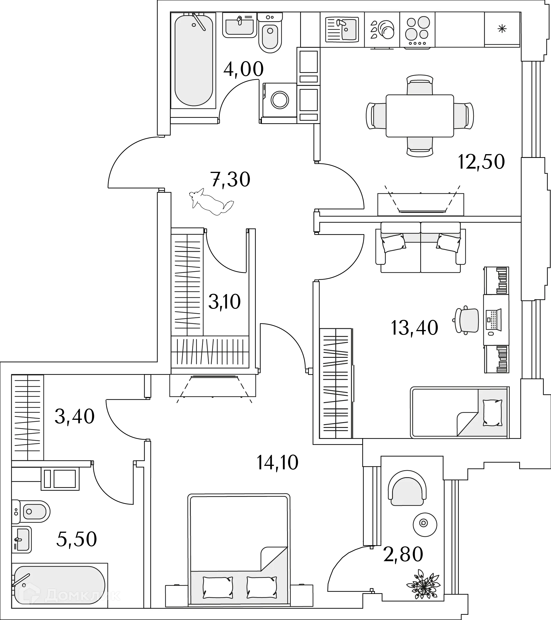 Фото квартиры в ЖК "Тайм Сквер"