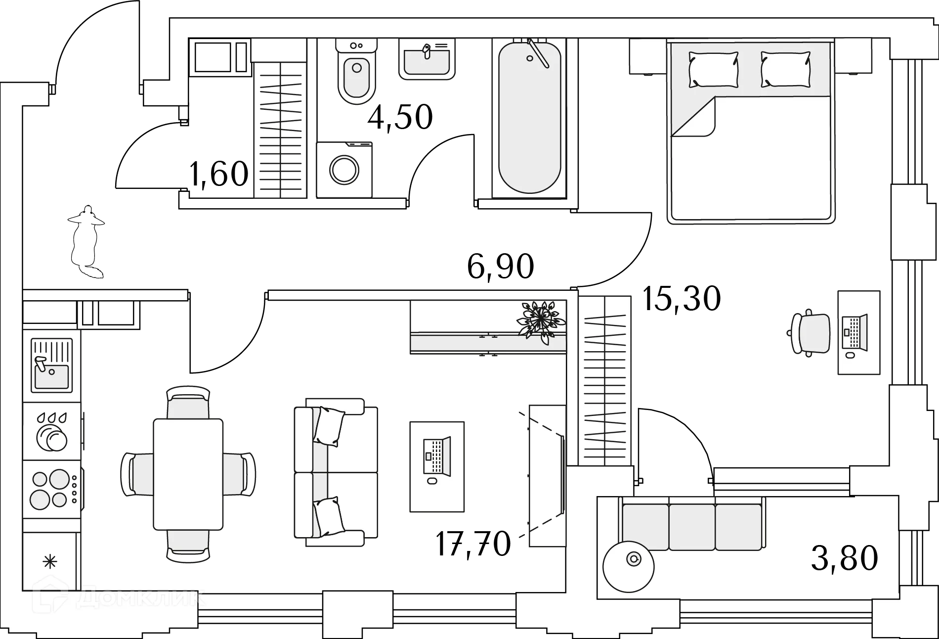 Фото квартиры в ЖК "Тайм Сквер"