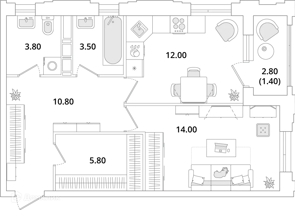 Фото квартиры в ЖК "Тайм Сквер"