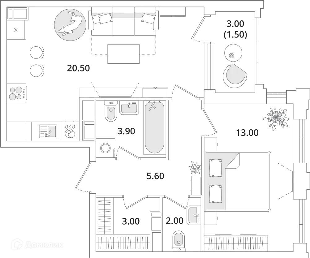 Фото квартиры в ЖК "Тайм Сквер"