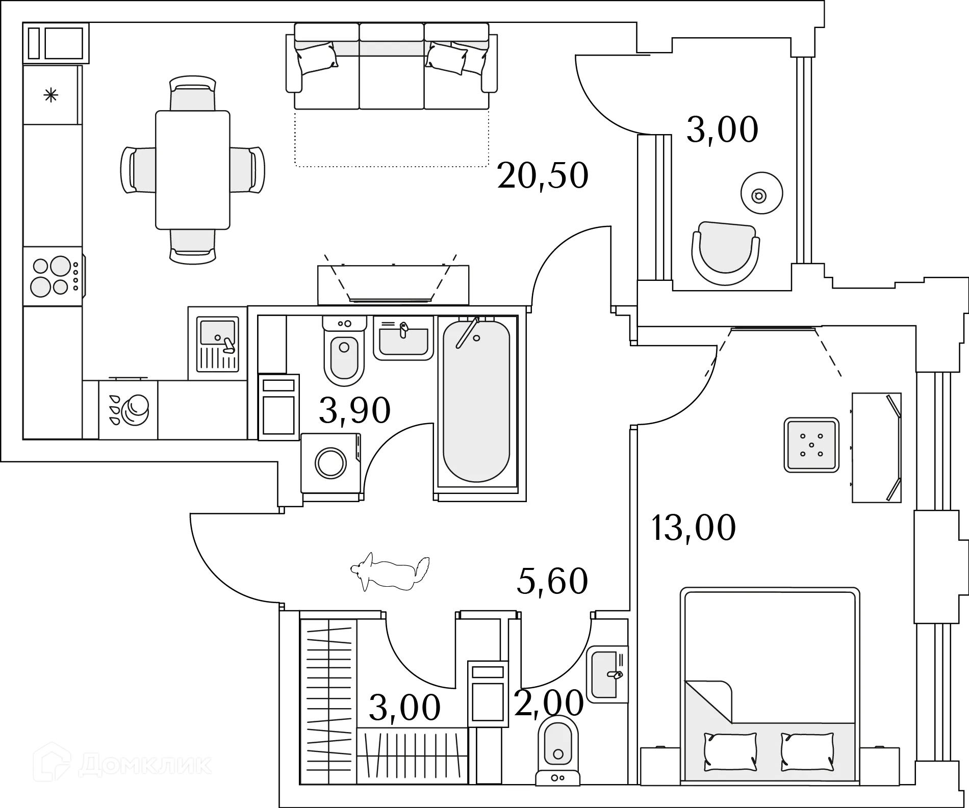 Фото квартиры в ЖК "Тайм Сквер"