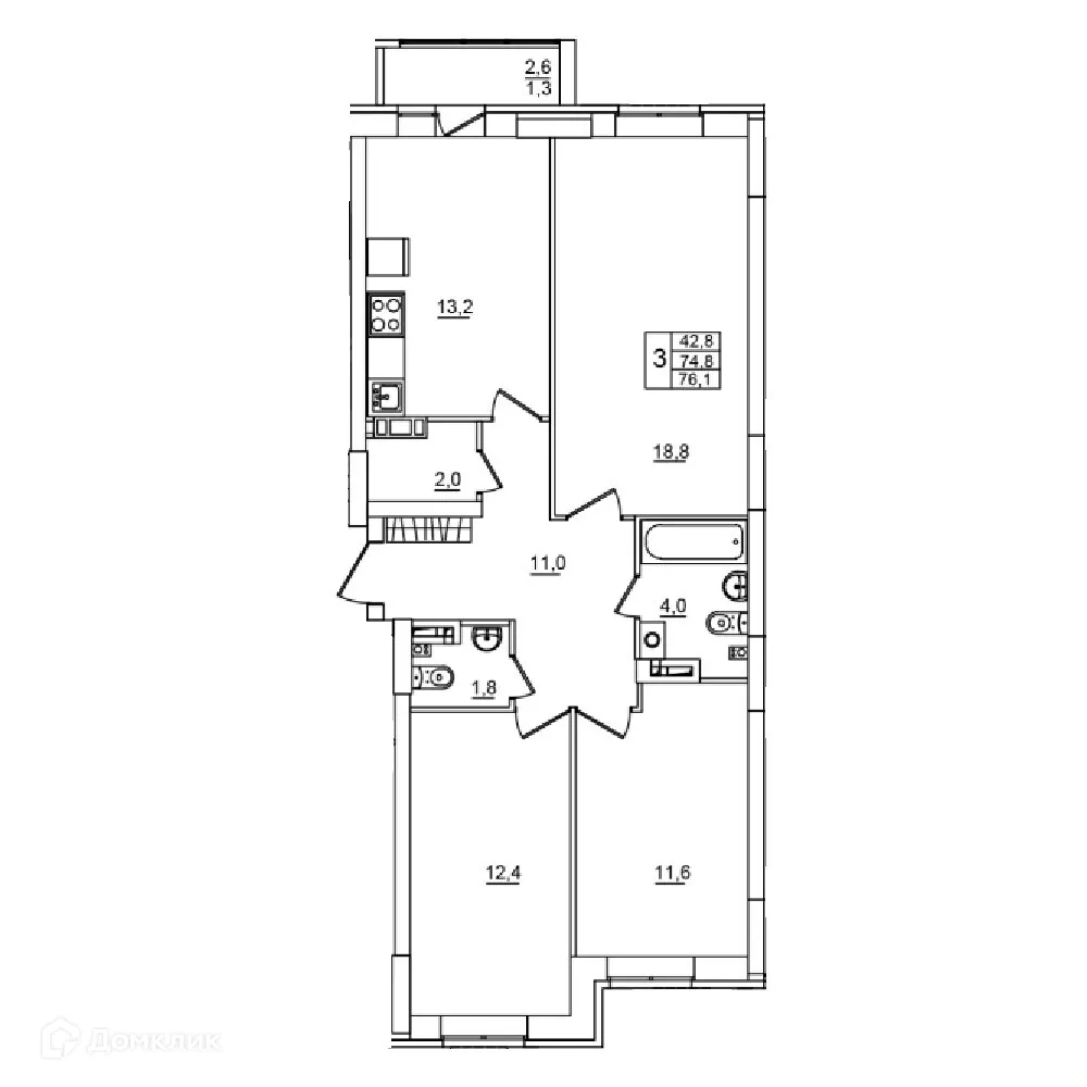 Фото квартиры в ЖК Сталь
