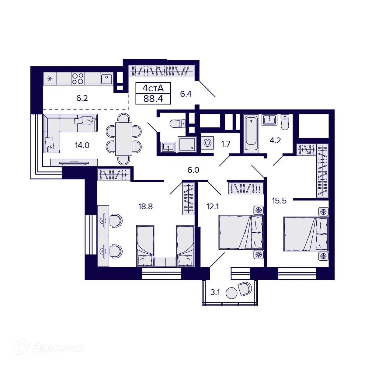 Фото квартиры в ЖК Citatum (Цитатум)
