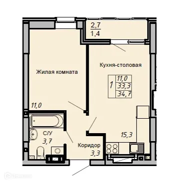 Фото квартиры в ЖК Засекин