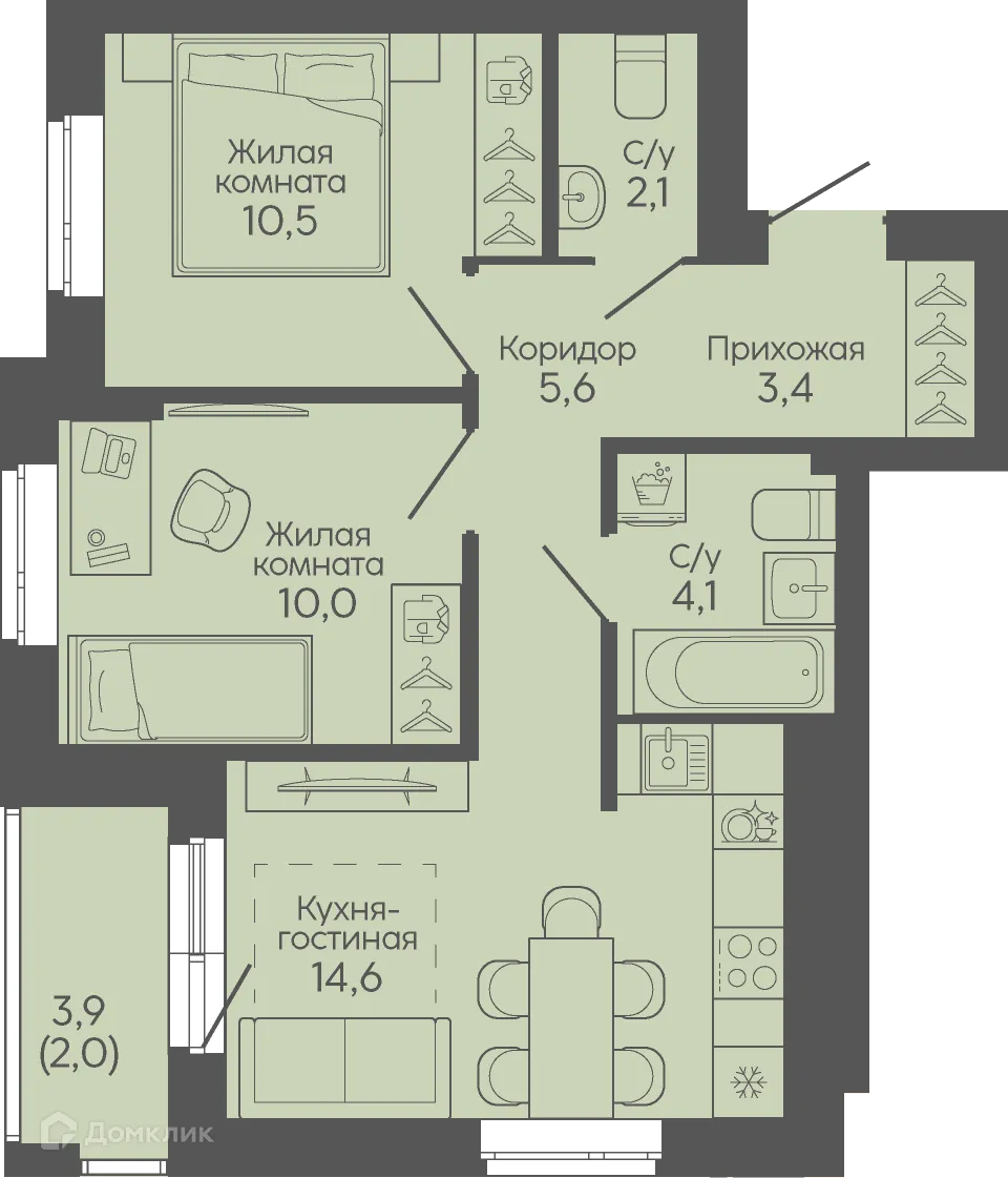Фото квартиры в ЖК Крылья Качи