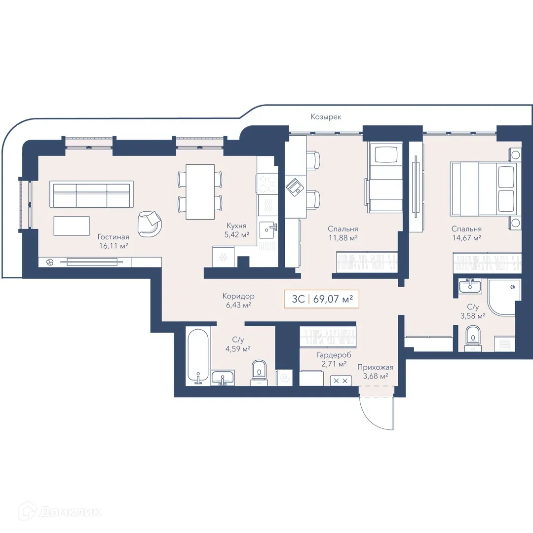 Фото квартиры в ЖК Will Art (Вилл Арт)