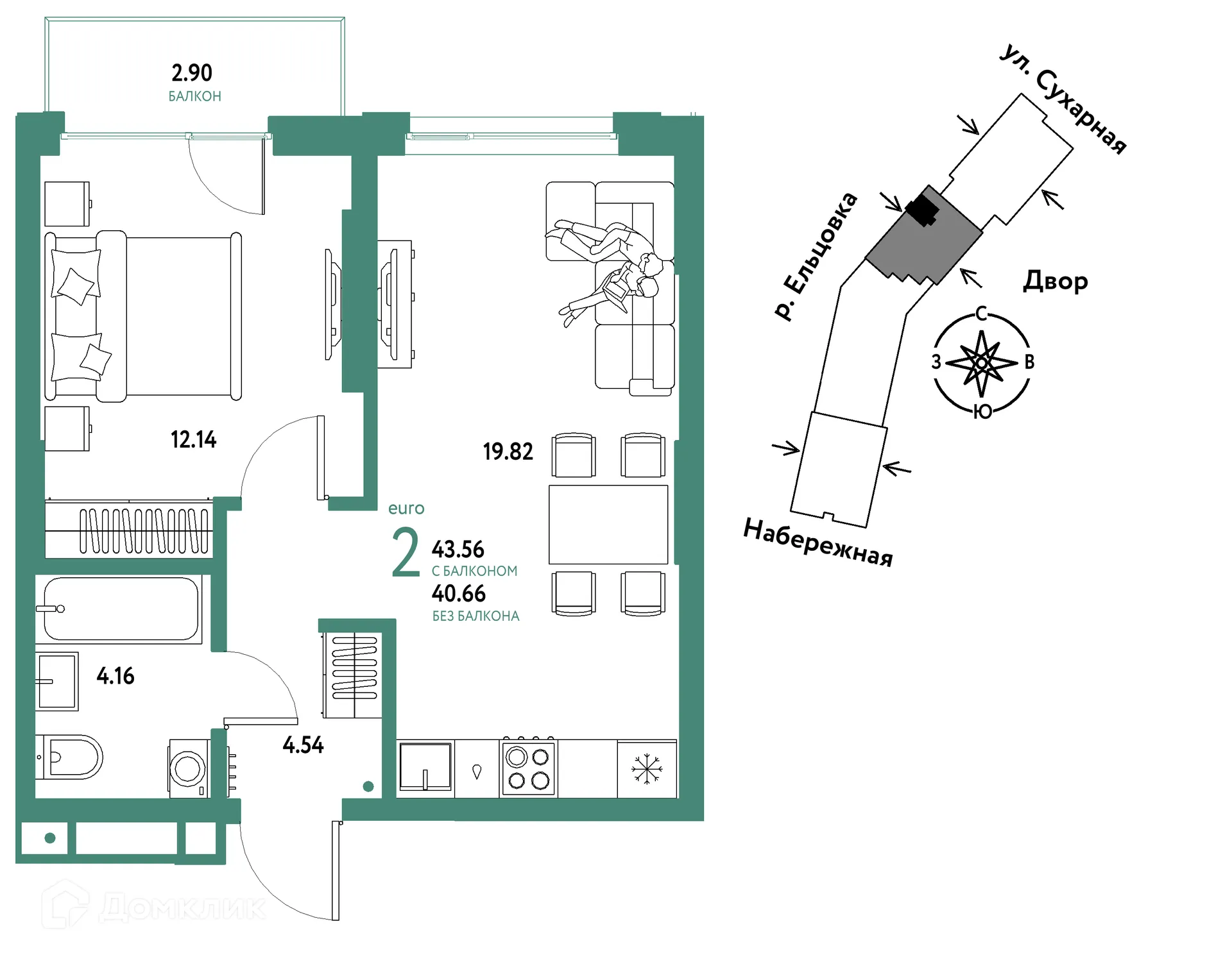 Фото квартиры в ЖК Страна.Береговая