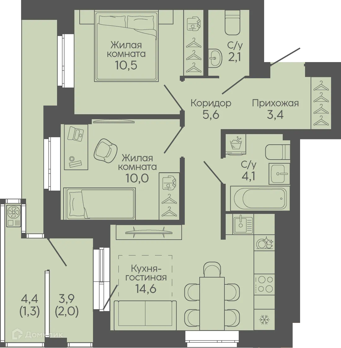 Фото квартиры в ЖК Крылья Качи