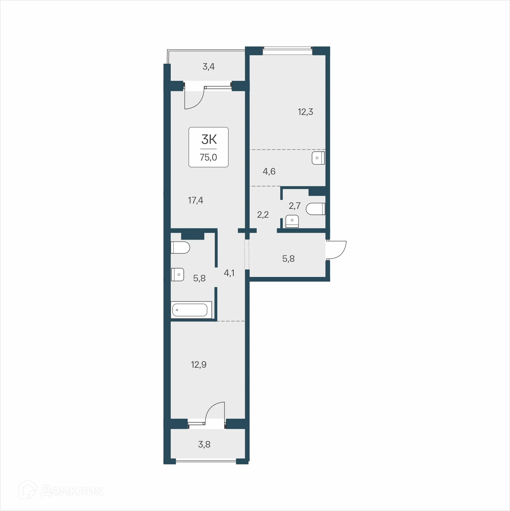 Фото квартиры в ЖК "Цветной бульвар"