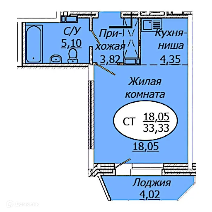 Фото квартиры в ЖК Комета-Октябрьский