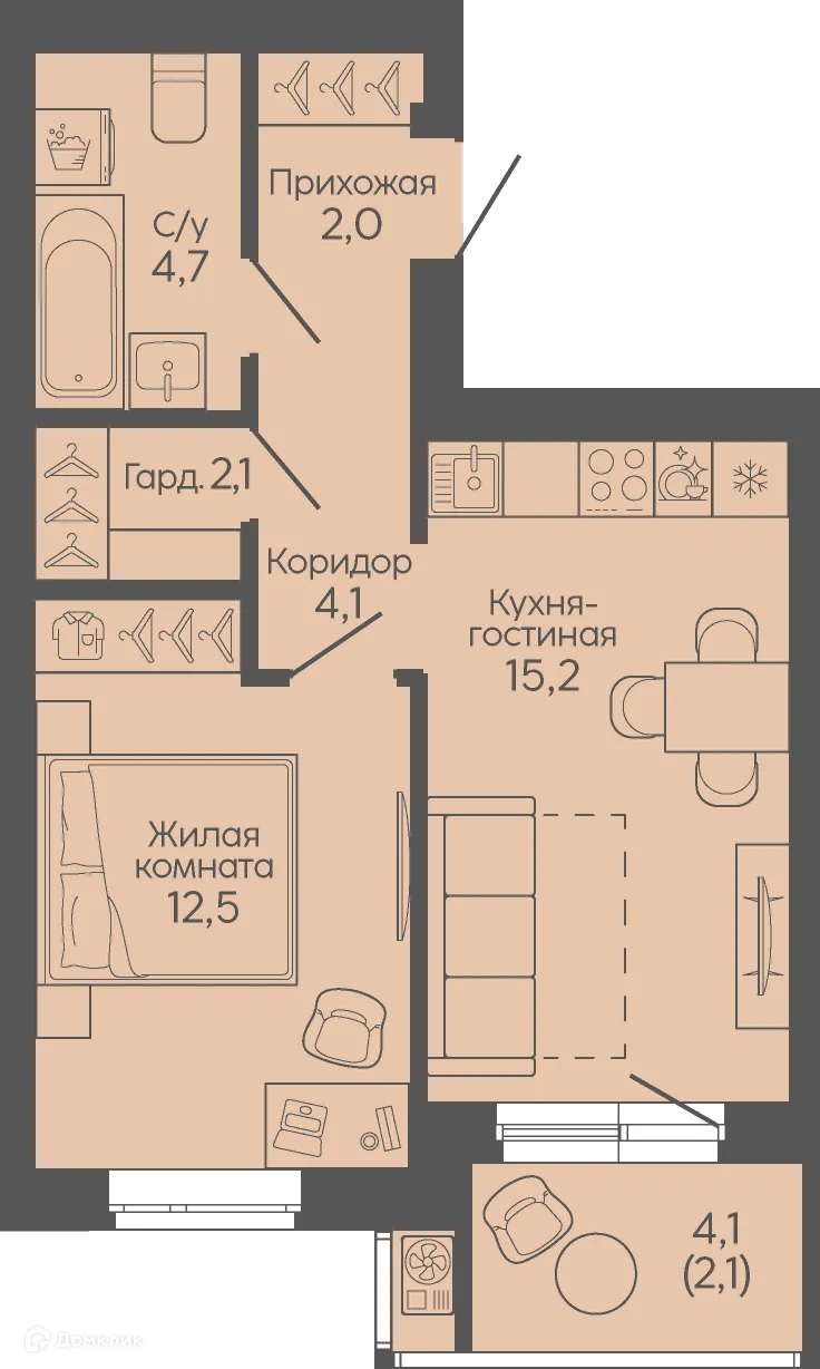 Фото квартиры в ЖК Крылья Качи