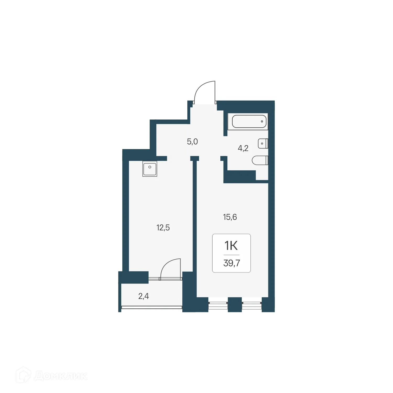 Фото квартиры в ЖК Расцветай на Кропоткина